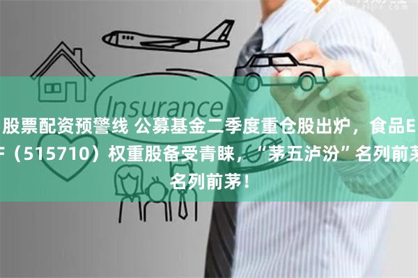 股票配资预警线 公募基金二季度重仓股出炉，食品ETF（515710）权重股备受青睐，“茅五泸汾”名列前茅！